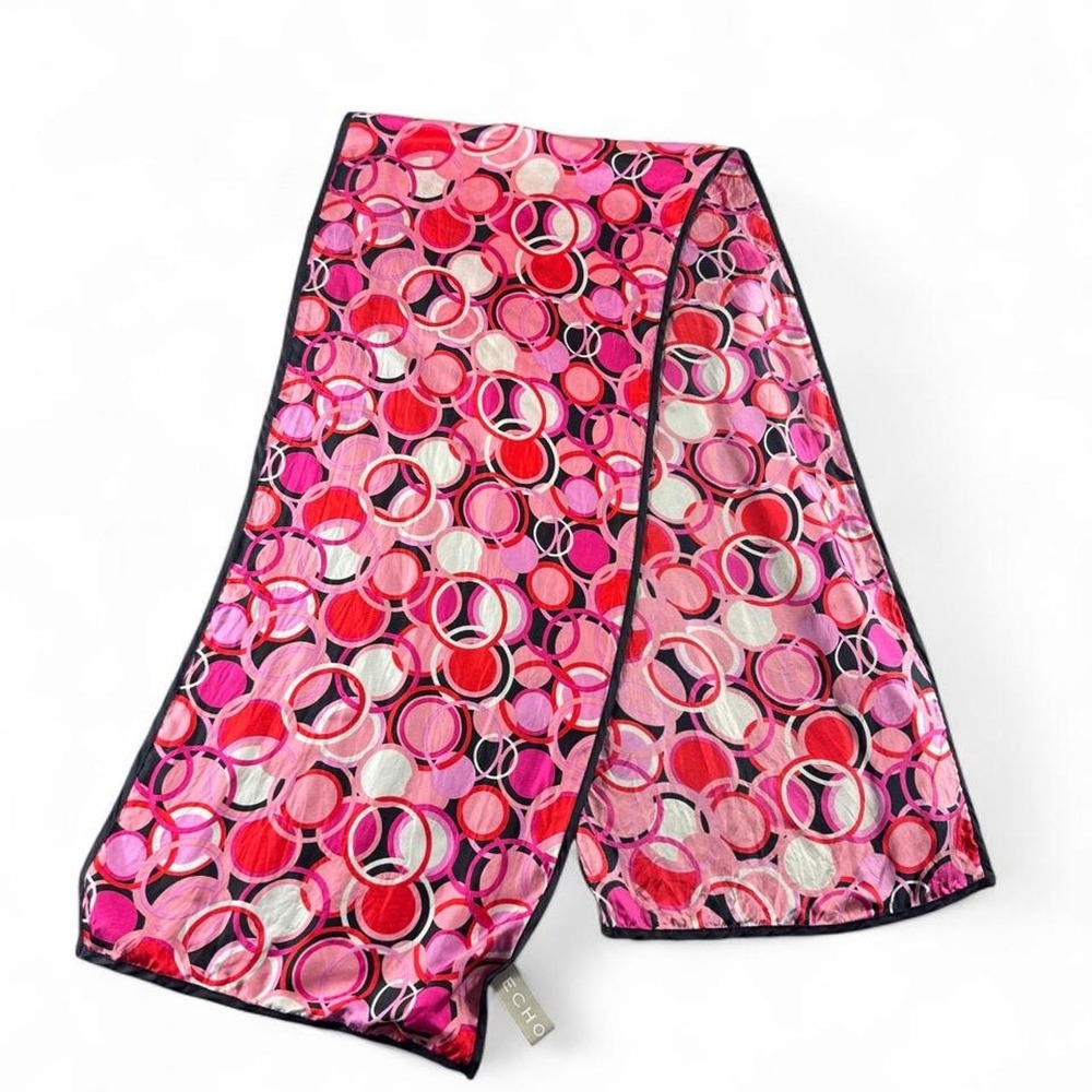 Y2K Echo Groovy 100% Silk Scarf
